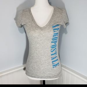 Aeropostale - Gray V-Neck Tee